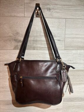 Naturalizer Genuine Brown Leather Shoulder Bag / Purse - like new!